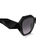 Prime Black Cate-eye One Size Plastic UV Sunglasses-OL129BK