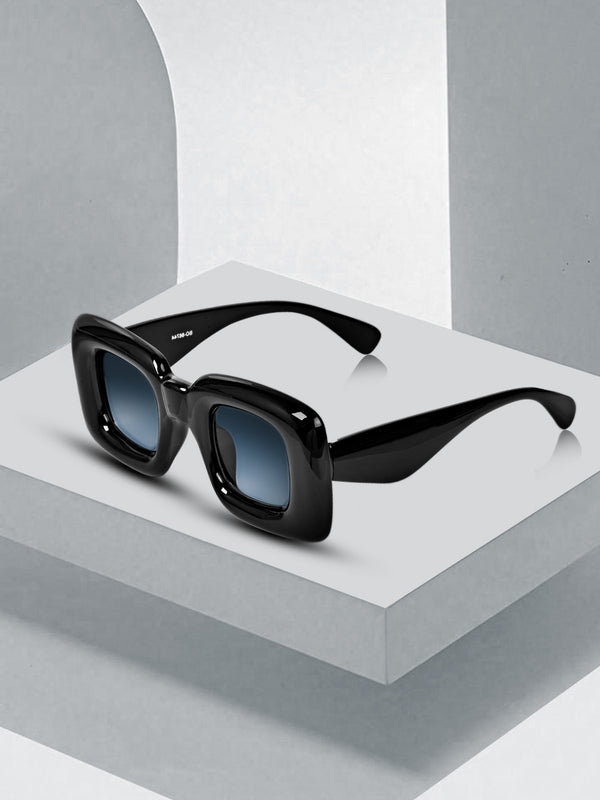 Celebrity Black Retro-Square Plastic Sunglasses For Women CLSN25-86744-08