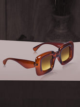Celebrity Brown Retro-Square Plastic Sunglasses For Women CLSN25-86744-02
