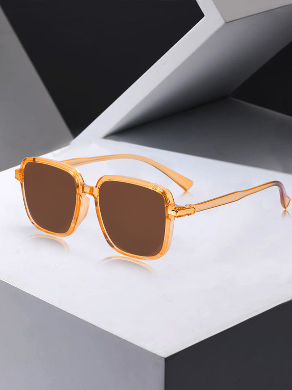 Celebrity Orange Square Plastic Sunglasses For Women CLSN25-DC1001-03