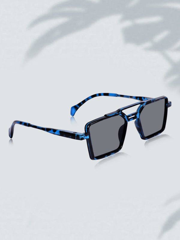 Celebrity Blue Retro-Square Plastic Sunglasses For Women CLSN25-82819-04