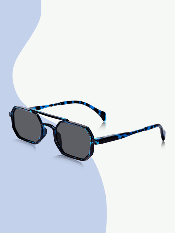 Celebrity Blue Round Plastic Sunglasses For Women CLSN25-82821-04