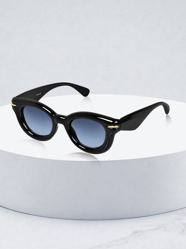 Celebrity Black Oval Plastic Sunglasses For Women CLSN25-87017-08