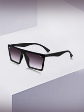 Celebrity Black Rectangular Plastic Sunglasses For Women CLSN25-6087-01