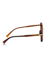 Celebrity Brown Square Plastic Sunglasses For Women CLSN25-DC1001-02