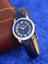 Fluid  Blue Round Leather Strap Analog Watches for Women FLWatch23-771L-BL01