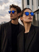 Blue Rectangle UV Sunglasses (OL102BL)| ₹38/Pc|Pack of 12 @ ₹456| Sample ₹99