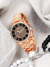 Sandy D Carter Metal Rose Gold Analogue Round Watches for Women_Sandy D Carter-156-BK