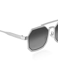 Elite Collection Black Geometric One Size Metal Adult-Unisex UV Sunglasses-EC308BK
