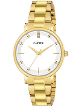 Sandy D Carter Metal Gold Analogue Round Watches for Women_Sandy D Carter-164-GD