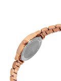 FLUID LUXE Women Crystal Accent Blue Round Analog Watch with Metal Link Bracelet FLuxe-704-BL