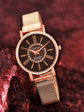 Sandy D Carter Metal Rose Gold Analogue Round Watches for Women_Sandy D Carter-72-RG-BR
