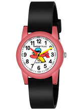 Fantasy World Silicone Black Round Analog Watch For Kids-Unisex 2133-PK