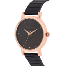 Sandy D Carter Metal Rose Gold Analogue Round Watches for Women_SDC24-53-RG-BK