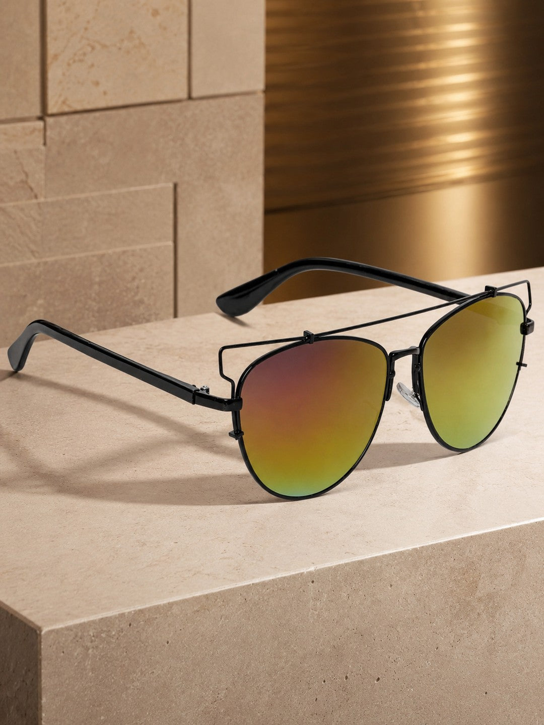 Prime Purple Round One Size Metal UV Sunglasses-OL154PR