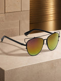 Prime Purple Round One Size Metal UV Sunglasses-OL154PR