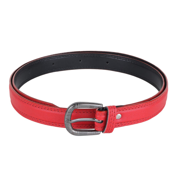 Sandy D Carter Women Red Synthetic Leather Waist Belt for Jeans & Formal Paint SDC-22-549-RD