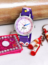 Fantasy World Blue 3D Print Rubber Strap Time Teacher Analog Watch Boys & Girls FW-25-SL-07