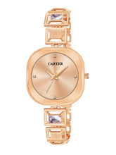Sandy D Carter Metal Rose Gold Analogue Oval Watches for Women_Sandy D Carter-226-RG