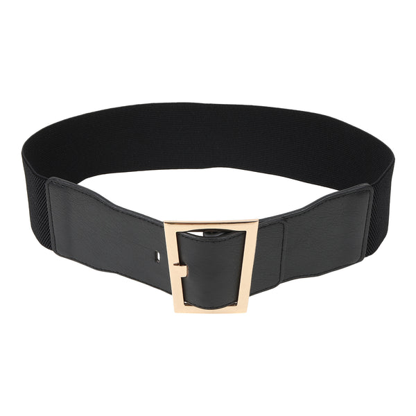 Sandy D Carter Women Black Synthetic Leather Stylish Waist Belt for Jeans & Dress SDC-027-BK
