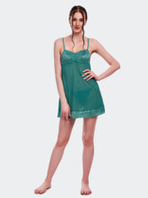 Fleurt Green Power Net Honey Moon Dress Dress for Women HOBF-BD-1024-GR