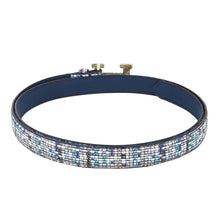 Sandy D Carter Women Blue Synthetic Leather Waist Belt for Jeans & Formal Paint SDC-22-542-PTBL