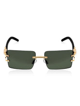 Celebrity Black Polycarbonate Frame With Black UV Protected Lens Browline Sunglasses for Unisex_23113-BK
