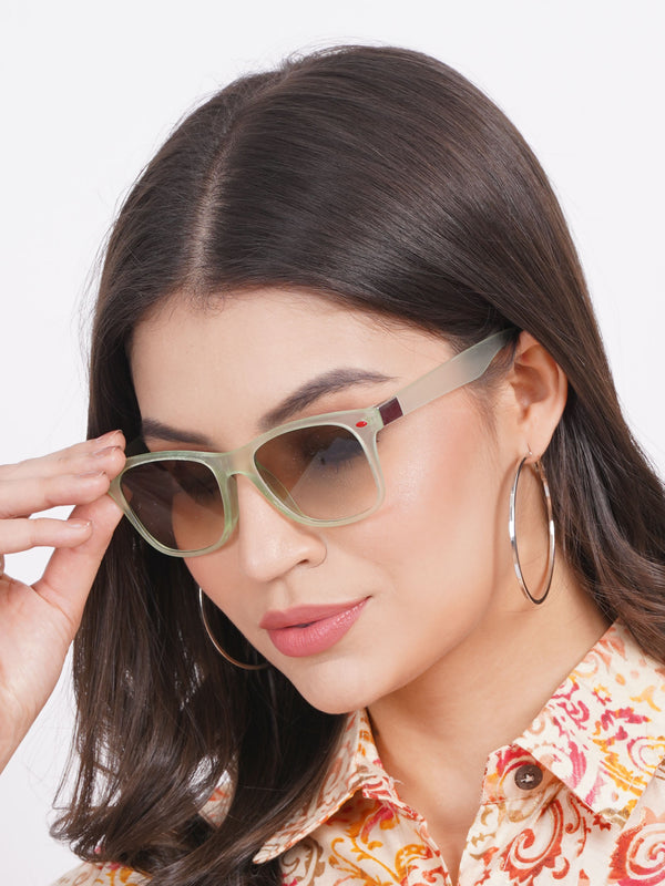 Celebrity Full Rim Green Plastic Frame With Green UV Protected Lens Wayfarer Sunglasses for Men & Women_10-GR