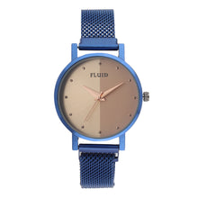 Fluid  Blue Round Allow Strap Analog Watches for Women FLWatch24-Mag-BL-08