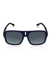 Celebrity Blue Polycarbonate Frame With Blue UV Protected Lens Oversized Sunglasses for Unisex_481-BL