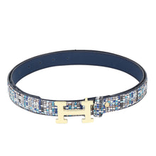 Sandy D Carter Women Blue Synthetic Leather Waist Belt for Jeans & Formal Paint SDC-22-542-PTBL