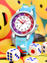 Fantasy World Blue 3D Print Rubber Strap Time Teacher Analog Watch Boys & Girls FW-25-SL-16
