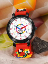 Fantasy World Red 3D Print Rubber Strap Time Teacher Analog Watch Boys & Girls FW-25-BK-01