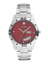 Fluid  Red Round Stainless Steel Analog Watches for Women FLWatch24-755L-RD01