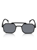 Prime Grey Geometric Hexagonal One Size Plastic UV Sunglasses-OL115GY