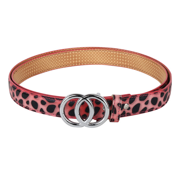 Sandy D Carter Women Red Synthetic Leather Waist Belt for Jeans & Formal Paint SDC-21-505-RD