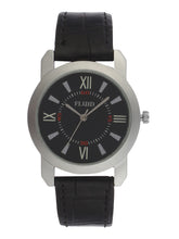 Fluid  Black Round Leather Strap Analog Watches for Women FLWatch24-746L-BK01