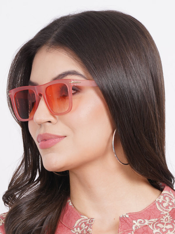 Celebrity Full Rim Red Plastic Frame With Red UV Protected Lens Wayfarer Sunglasses for Men & Women_09-RD