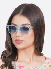 Celebrity Full Rim Blue Plastic Frame With Blue UV Protected Lens Wayfarer Sunglasses for Men & Women_10-BL3