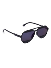Celebrity Full Rim Black Plastic Frame With Blue UV Protected Lens Avaitor Sunglasses for Men & Women_VO2601