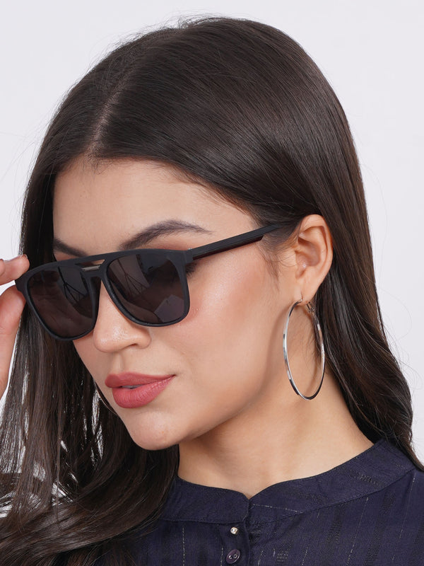Celebrity Full Rim Brown Metal Frame With Brown UV Protected Lens Round Sunglasses for Men & Women_01-BK