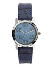 Fluid  Blue Round Leather Strap Analog Watches for Women FLWatch24-785L-BL01