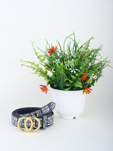 Sandy D Carter Women Blue Synthetic Leather Waist Belt for Jeans & Formal Paint SDC-22-541-PTBL