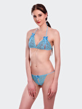 Fleurt Sky Blue Lycra Net Bikni Set I Lingerie Set - One Size (Free Size) For Women Fleurt-Set-206-S.BL