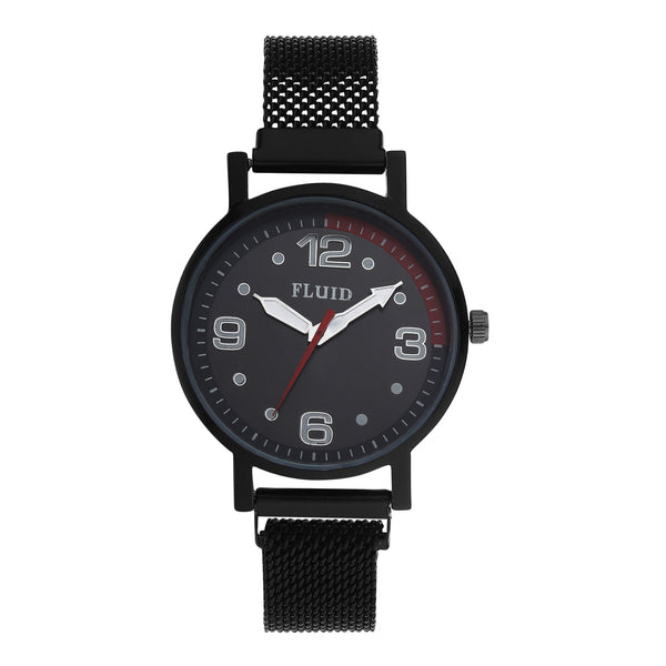 Fluid  Black Round Allow Strap Analog Watches for Women FLWatch23-023-BK01
