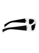 Celebrity Full Rim White Plastic Frame With Black UV Protected Lens Sports Sunglasses for Men & Women_5913-WH