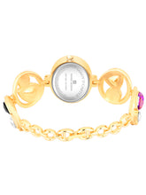 Sandy D Carter Metal Gold Analogue Oval Watches for Women_Sandy D Carter-118-GD