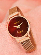 Sandy D Carter Metal Rose Gold Analogue Round Watches for Women_Sandy D Carter-77-RG-RD