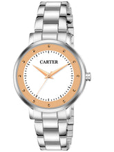 Sandy D Carter Metal Cream Analogue Round Watches for Women_Sandy D Carter-149-CM