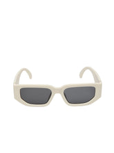 Celebrity Full Rim White Plastic Frame With Black UV Protected Lens Wayfarer Sunglasses for Men & Women_8217-2